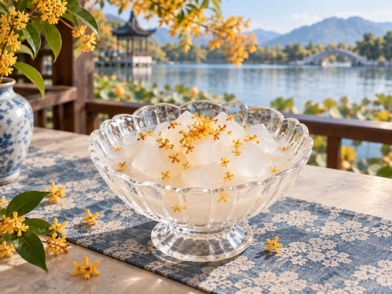 桂花水牛乳晶露成品